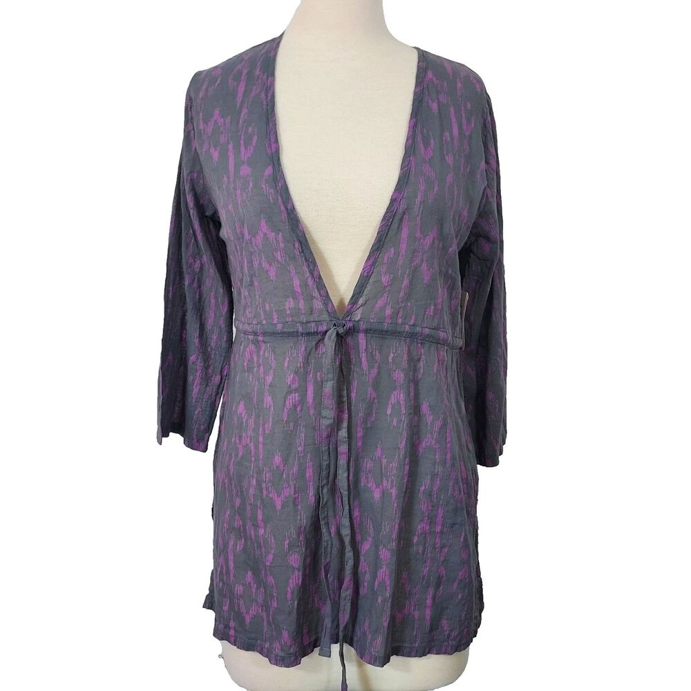 ME Mary Ellen Women size XS Tunic Top Beach Cover up Deep V-Neck Lightweight NWT